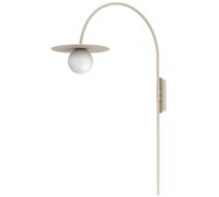 Grande applique murale décorative beige avec boule blanche, 1xE27 15W, Luminex Flat