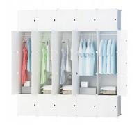 GRANDE ARMOIRE MODULAIRE armoire armoire BLANCHE CAPACITÉ XXL