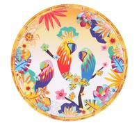 Les Jardins de la Comtesse - Grande Assiette Plate en Mélamine - Perroquets de Bahia - Ø 28 cm - Multicolore- Service de Table de la Vaisselle Quasi-Incassable MelARTmine