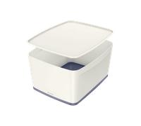 Grande Bac plastique avec couvercle 18 litres My Box - Gris
