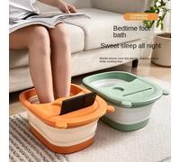 Grande Baignoire Pliable pour Spa des Pieds, Masseur de Pieds, Bassine de Bain de Pieds Pliante, Outils de Soin des Pieds, Articles de Toilette pour Salle de Bain Orange4