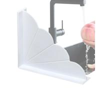 Grande barrière anti-éclaboussures pour baignoire en silicone avec vague | Pare-éclaboussures d'angle pour douche, convient à la maison, salle de bain, évier, évier, appartement, restaurant, dortoir