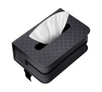 Grande boîte à mouchoirs rectangulaire en cuir synthétique avec bandes élastiques - Pour maison, bureau, cuisine, commode, salle de bain, chambre à coucher, bureau, fête de voyage
