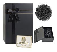 Grande Boîte Cadeau Carton 28x20x9cm Avec Ruban, Carte Et Ficelle, Coffret Pliable Pour Mariage Et Noël