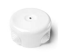 Grande boîte de dérivation décorative en porcelaine Blanc