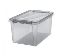 Grande Boîte de rangement grise transparente 47 litres