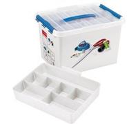 Sunware Q-Line Boite a Couture Vide 22L - 40x30x26cm - Avec insert - Boite Couture Rangement