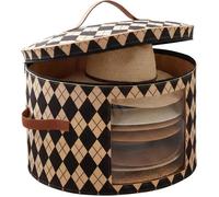 Grande Boîte de Rangement Pliable pour Chapeaux en Feutre de 43 cm avec Fenêtre Transparente et Fermeture Éclair - Idéale pour Stock