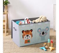 Grande boîte de rangement pour enfants – Coffre à jouets 62 x 33 x 40 cm – Coffre à jouets pliable XL – Boîte avec motif animalier et poignée