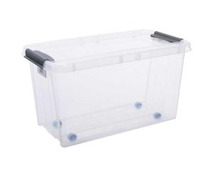 Grande Boîte transparente à roulettes 70 litres ProBox