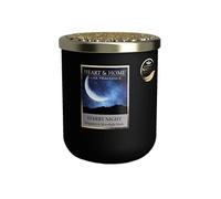 Bougie parfumée grande jarre 320g-75h senteur Nuit étoilée (bergamote, lavandin, géranium, petit grain) - Heart & Home