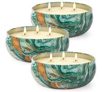 Grande Bougie citronnelle Exterieur, 3x15oz Bougies Exterieur Jardin avec la Cire de soja 100% Naturelle, 270-300 Heures brûlantes, Bougies citronnelle pour Le Patio, Le Balcon et Le Camping