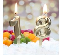 Grande bougie créative en or et diamant avec chiffres, décoration de gâteau d'anniversaire 3D, fournitures de fête, bougie d'âge pour célébration d'anniversaire 5