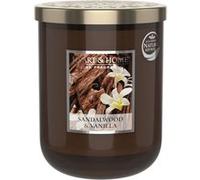 Heart and Home – Bougie parfumée Grande jarre Bois de santal vanille – Cire naturelle de soja 75h