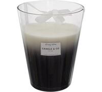 Grande Bougie Parfumée 3 mèches Vase Noir Senteur Linge Frais H23cm - ELEXI -