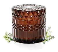 Grande bougie parfumée à la lavande et à l'eucalyptus et à la verveine - Bougie d'aromathérapie durable - Cire de soja naturelle - Cadeau pour homme, père, décoration d'intérieur