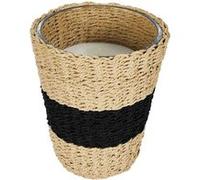Grande bougie parfumée panier tressé 23 cm Beige G