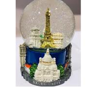 Grande boule de neige Paris Tour Eiffel - hauteur 14CM - bleu marine