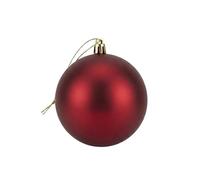 Grande Boule de Noël Rouge foncé de 25 cm en PVC incassable avec Finition Mate - Décorations festives à Suspendre pour Sapin de Noël - Décoration Ronde pour décoration d'intérieur de Vacances