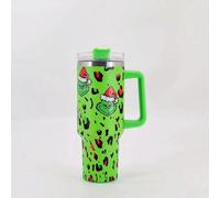Grande bouteille isotherme verte avec motif de lion, 1 200 ml, pochette pour voiture, acier inoxydable, isolation thermique de 6 à 12 heures