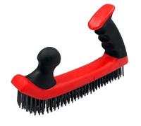 Grande brosse métallique | Brosse métallique robuste pour enlever la rouille, la maçonnerie et le retrait de la peinture | Acier dur de qualité commerciale de 25 cm avec double poignée pour nettoyage