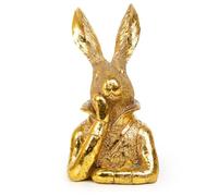 Grande Buste tête de Lapin: Figurine Lapin de Pâques Moderne, décoration Pâques dorée XXL, Statue élégante, déco Table Printemps intérieur, décoration Luxe, 22 cm