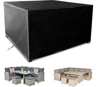 Grande cabane de jardin imperméable 300 x 300 x 90 cm - Cabane de table carrée - Tissu Oxford 420D ultra-résistant - Résistance aux UV - Coupe-vent - Cabane de terrasse avec Funshot Cube - Mobilier de