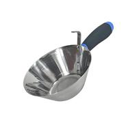 Grande capacité 18 cm en acier inoxydable pour ciment et plâtre avec poignée antidérapante et crochet de rangement - Bol de travail en acier inoxydable robuste