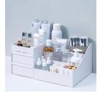 Grande capacité cosmétique boîte de rangement maquillage tiroir organisateur bijoux vernis à ongles - Type WHITE-28x17x13cmC