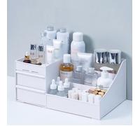 Grande capacité cosmétique boîte de rangement maquillage tiroir organisateur bijoux vernis à ongles - Type WHITE-28x17x13cm#C
