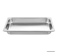 Grande capacité, lot de 6 plats à four en acier inoxydable 8,5 L, bacs inox alimentaires rectangulaires