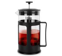 Grande carafe à piston de 1 L avec filtre pour café, thé, herbes
