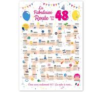 Grande Carte Anniversaire 48 Ans Femme et Homme - Idée Cadeau 48 ans Homme et Femme - Decoration Anniversaire 48 ans - Birthday Card 1978 - Carte Original La Fabuleuse Route vers les 48