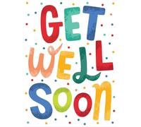Grande carte « Get Well Soon » à pois « Get Well Soon » - Format A4 Regal Publishing