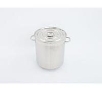 Grande casserole en acier inoxydable avec couvercle, d'une capacité de 50 litres