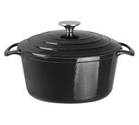 Vogue Casserole ronde en fonte – Noire – Grand format 4 L