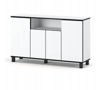 Grande commode blanche meuble TV LOFT 140CM meuble de salon