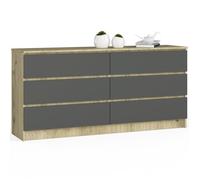 Akord Commode 6 tiroirs - Chêne