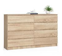 Grande Commode pour le salon AKORD K160 Chêne Sonoma 160 cm 8 tiroirs façade Chêne Sonoma 160x40x99 cm