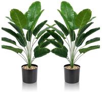Grande composition florale comprenant 2 fleurs naturelles, des détails artistiques raffinés, des fleurs artificielles, des plantes artificielles, des fleurs artificielles décoratives pour la maison, l