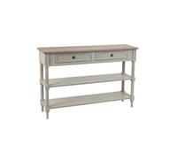 Grande console 2 tiroirs et 2 niveaux Edouard 120x30 - Amadeus - Gris - Bois