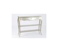 Grande console argentée 1 tiroir et 2 niveaux Murano 110x30 - - Gris - Bois