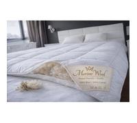 Grande couette 220x240cm familiale laine mérinos naturelle 100% pur coton literie douce blanche légère 500 g/m²
