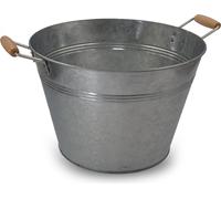 Grande coupe galvanisée pour planter - Décoration de jardin shabby chic et bassin d'eau - Mini-étang et décoration de balcon - Coupe d'étang pour l'extérieur