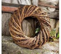 Grande couronne de riz Ø 47 cm, couronne murale, couronne de porte, couronne décorative, couronne naturelle