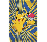 Grande couverture d'intérieur, motif du jeu vidéo Pokémon Go Pikatchu, 160 x 200 cm, super douce, en flanelle, polaire corail, pour canapé..