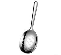 Grande Cuillère de pour service en Acier - Louche Plate Élégante pour Mariages et Fêtes - Ustensile Monobloc Résistant 20cm(Serving Skimmer)