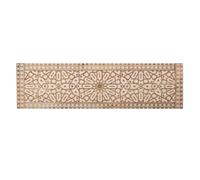 Marrakech Grand tableau mural en bois Lune 152 cm de large | Décoration murale orientale au design oriental, idéal comme décoration boho pour le salon, la chambre ou l'entrée, parfait au-dessus du lit