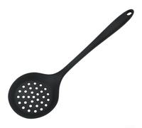 Grande écumoire en silicone résistante à la chaleur pour frire et égoutter les ustensiles de cuisine Noir 33 cm