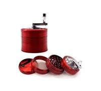 Grande épices inoxydable tabac aux herbes Weed Moulin-4 couches Crusher rouge 55MM @DOY90710002RD